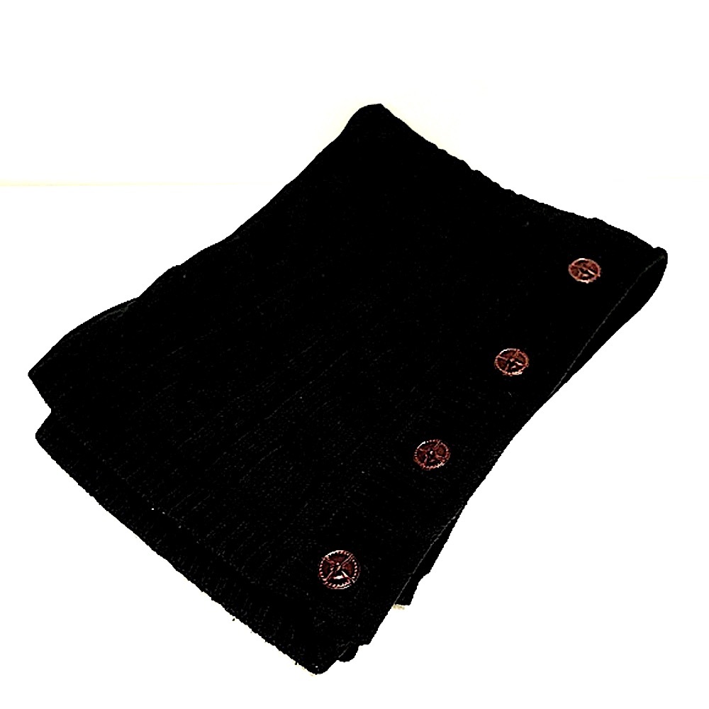 🖤 Poncho Black Cable Knit - Wool Blend